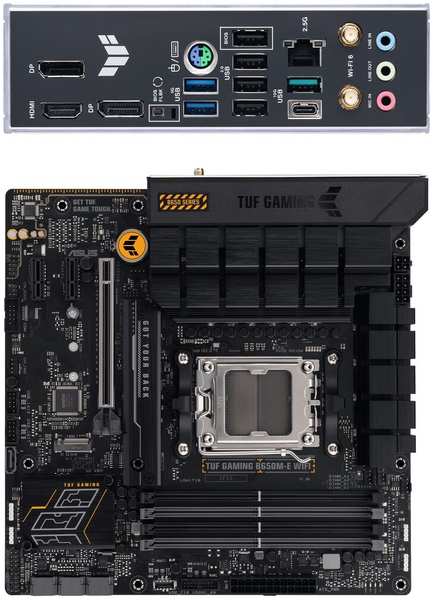 Материнская плата ASUS TUF Gaming B650M-E WiFi B650 Socket AM5 4xDDR5, 4xSATA3, 2xM.2, 1xPCI-E16x, 3xUSB3.2, 1xUSB3.2 Type C, 2xDP, HDMI, WiFi, 2.5Glan, mATX