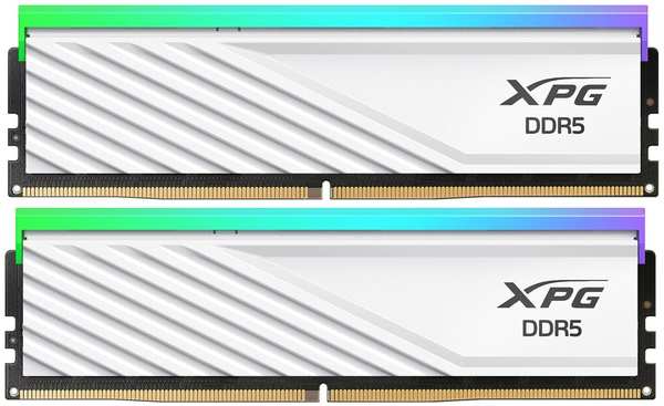 Модуль памяти DIMM 32Gb 2х16Gb DDR5 PC51200 6400MHz ADATA XPG Lancer Blade RGB White (AX5U6400C3216G-DTLABRWH) 11730347