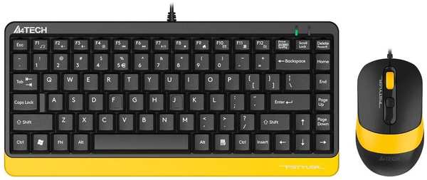 Клавиатура+мышь A4Tech Fstyler F1110 Black/Yellow 11730372