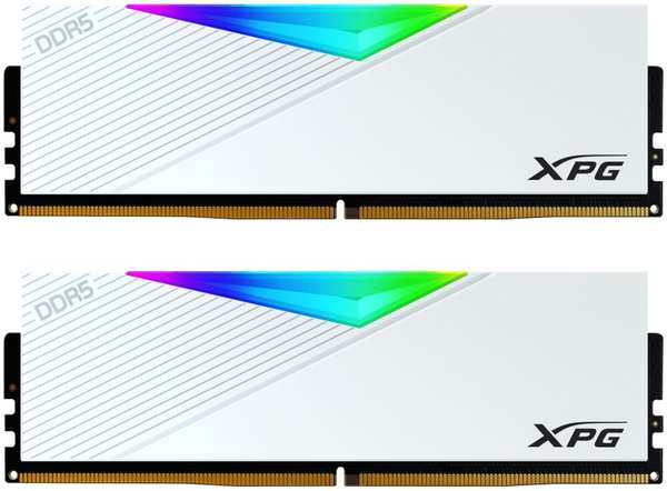 Модуль памяти DIMM 64Gb 2х32Gb DDR5 PC51200 6400MHz ADATA XPG Lancer RGB White (AX5U6400C3232G-DCLARWH) 11730381