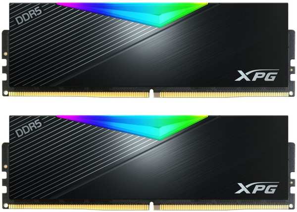 Модуль памяти DIMM 64Gb 2х32Gb DDR5 PC51200 6400MHz ADATA XPG Lancer RGB Black (AX5U6400C3232G-DCLARBK) 11730386
