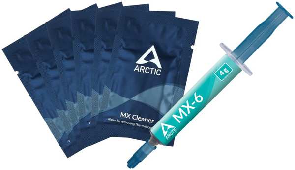 Термопаста Arctic Cooling Arctic MX-6 (шприц 4 гр.) with 6pcs MX Cleaner ACTCP00084A 11730498