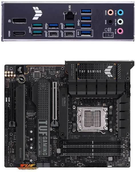 Материнская плата ASUS TUF Gaming X670E-Plus X670 Socket AM5 4xDDR5, 4xSATA3, RAID, 4xM.2, 2xPCI-E16x, 8xUSB3.2, 2xUSB3.2 Type C, DP, HDMI, 2.5Glan, ATX