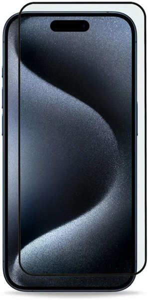 Защитное стекло для Apple iPhone 15 Pro ZibelinoTG 3D, на весь экран, с черной рамкой
