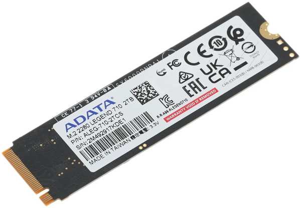 ADATA Внутренний SSD-накопитель 2048Gb A-Data Legend 710 ALEG-710-2TCS M.2 2280 PCIe NVMe 3.0 x4 11732745