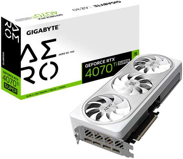 Видеокарта Gigabyte GeForce RTX 4070 Ti Super 16384Mb, Aero OC 16 Gb (GV-N407TSAERO OC-16GD) 1xHDMI, 3xDP, Ret