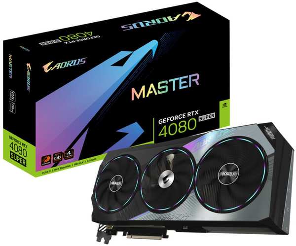 Видеокарта Gigabyte GeForce RTX 4080 Super 16384Mb, AORUS Master 16 Gb (GV-N408SAORUS M-16GD) 1xHDMI, 3xDP, Ret 11733767