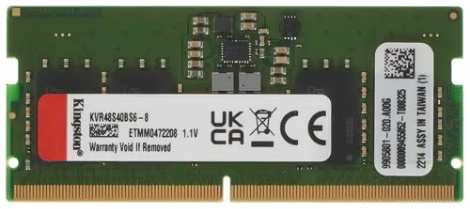Модуль памяти SO-DIMM DDR5 8Gb PC32000 4800Mhz Kingston (KVR48S40BS6-8) 11734662