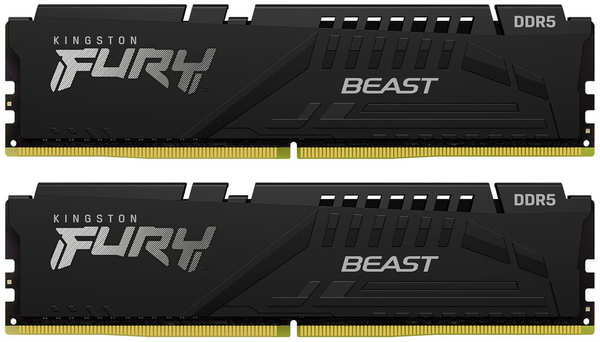 Модуль памяти DIMM 32Gb 2х16Gb DDR5 PC48000 6000MHz Kingston Fury Beast EXPO (KF560C36BBEK2/32)