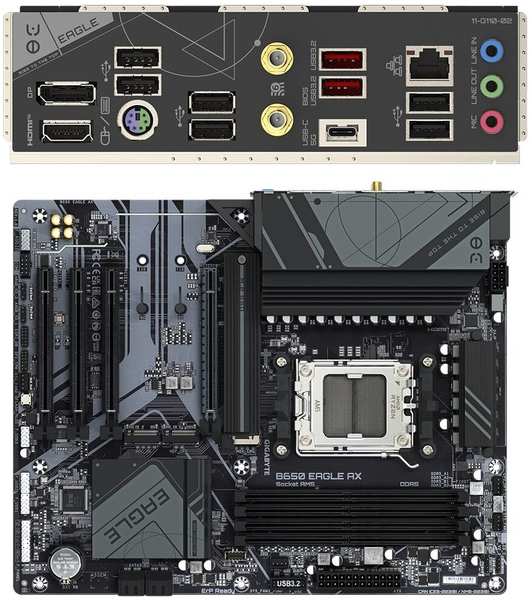 Материнская плата Gigabyte B650 Eagle AX Socket-AM5 AMD B650 4xDDR5, 4xSATA3, RAID, 3xM.2, 4xPCI-E16x, 2xUSB3.2, 1xUSB3.2 Type C, DP, HDMI, 2.5Glan, WiFi, ATX Ret 11735904