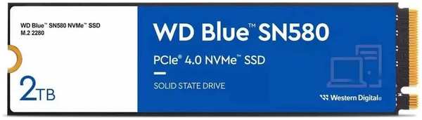 Внутренний SSD-накопитель 2000Gb Western Digital SN580 (WDS200T3B0E) M.2 PCIe NVMe 4.0 x4