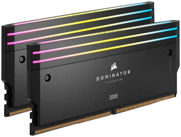 Модуль памяти DIMM 96Gb 2х48Gb DDR5 PC52800 6600MHz Corsair Dominator Titanium RGB Black (CMP96GX5M2B6600C32) 11737268