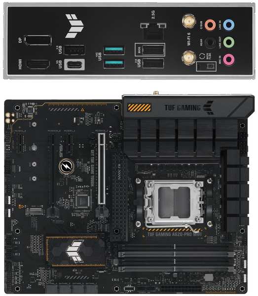 Материнская плата ASUS TUF Gaming A620-Pro WiFi A620 Socket AM5 4xDDR5, 4xSATA3, RAID, 2xM.2, 2xPCI-E16x, 2xUSB3.2, 1xUSB3.2 Type C, DP, HDMI, WiFi, 2.5Glan, ATX