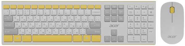 Клавиатура+мышь Acer OCC200 Wireless White/Yellow 11738922