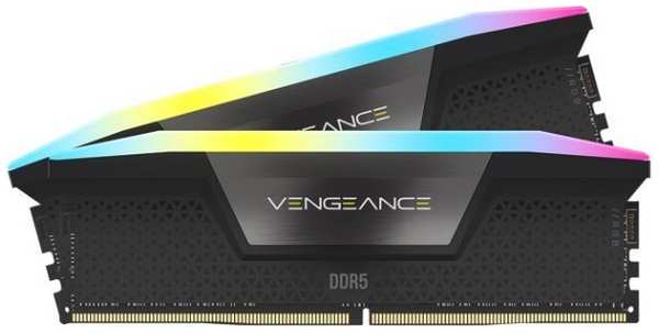 Модуль памяти DIMM 64Gb 2х32Gb DDR5 PC52800 6600MHz Corsair Vengeance RGB Black (CMH64GX5M2B6600C32) 11739173