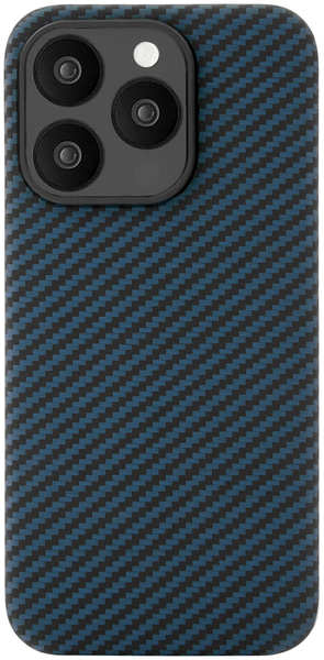 Чехол для Apple iPhone 15 Pro uBear Supreme Case Magsafe Kevlar синий 11739836