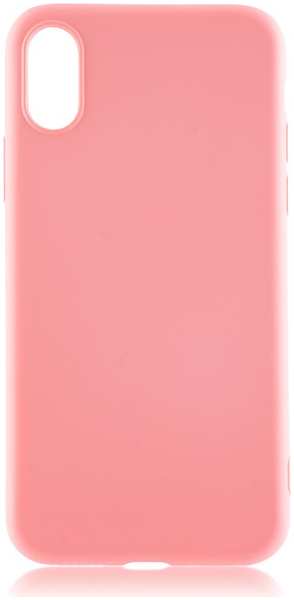 Чехол для Apple iPhone Xs Brosco Softrubber\Soft-touch, накладка, розовый 11746575