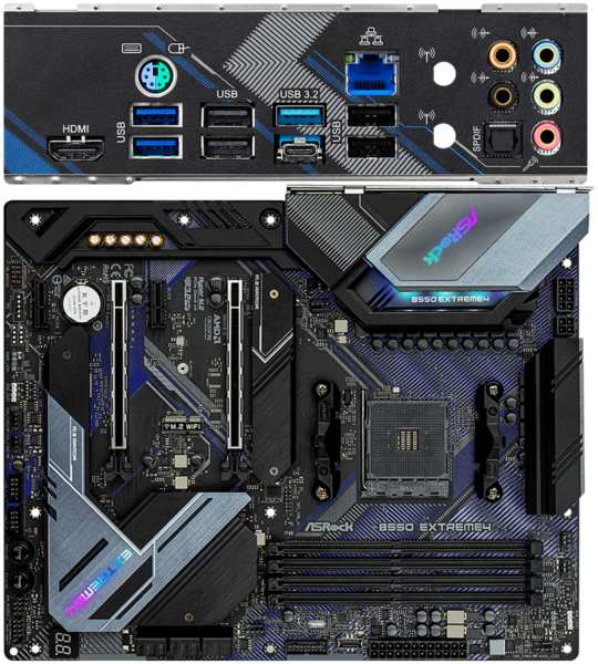 Материнская плата ASRock B550 Extreme4 Socket-AM4 AMD B550 4xDDR4, 6xSATA3, RAID, 2xM.2, 2xPCI-E16x, 3xUSB3.2, 1xUSB3.2 Type C, HDMI, 2.5Glan, ATX Ret