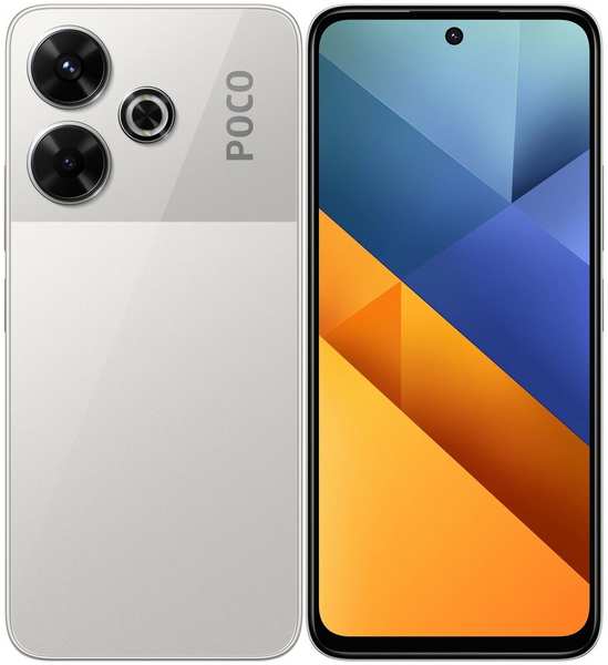 Смартфон Poco M6 8/256GB RU Silver 11750429