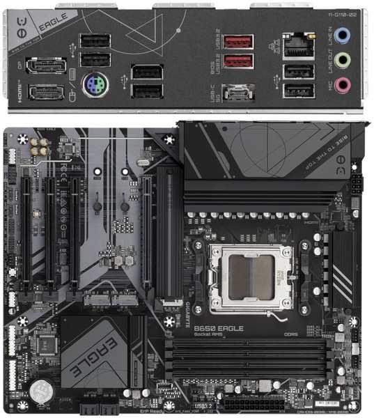 Материнская плата Gigabyte B650 Eagle Socket-AM5 AMD B650 4xDDR5, 4xSATA3, RAID, 3xM.2, 4xPCI-E16x, 2xUSB3.2, 1xUSB3.2 Type C, DP, HDMI, 2.5Glan, ATX Ret 11750720