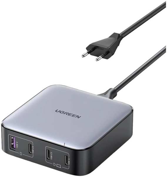 Сетевое зарядное устройство Ugreen CD328 (90928) 100W GaN 3xUSB-C + USB-A Черный 11751241