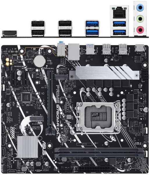 Материнская плата ASUS Prime B760M-R D4 B760 Socket-1700 2xDDR4, 4xSATA3, RAID, 2xM.2, 1xPCI-E16x, 4xUSB3.2, 1xHDMI, 2.5Glan, mATX 11751543