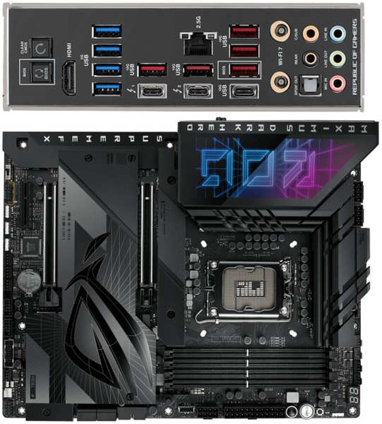 Материнская плата ASUS ROG Maximus Z790 Dark Hero Z790 Socket-1700 4xDDR5, 4xSATA3, RAID, 5xM.2, 2xPCI-E16x, 9xUSB3.2, 3xUSB3.2 Type C, HDMI, Wi-Fi, 2.5Glan, ATX