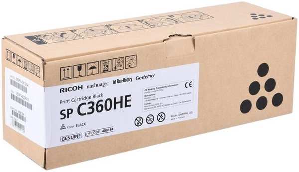 Картридж Ricoh SP C360HE для SP C360DNw/SP C360SNw/SP C360SFNw/SP C361SFNw. (7000стр) 408184