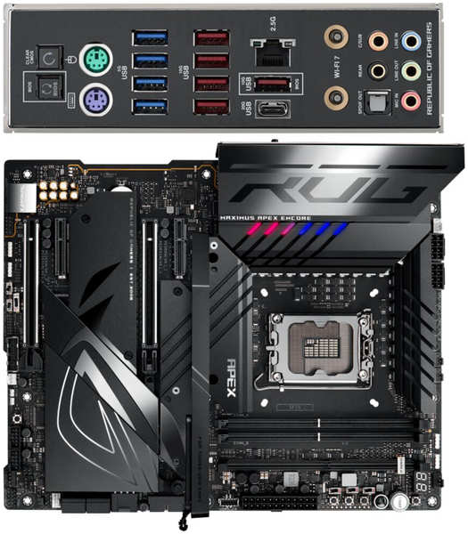 Материнская плата ASUS ROG Maximus Z790 Apex Encore Z790 Socket-1700 2xDDR5, 4xSATA3, RAID, 5xM.2, 2xPCI-E16x, 9xUSB3.2, 1xUSB3.2 Type C, Wi-Fi, 2xGlan, ATX