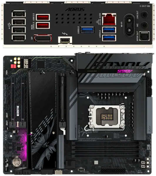 Материнская плата Gigabyte Z890 AORUS Elite WiFi7 Z890 Soc-1851 4xDDR5, 4xSATA3, RAID, 4хM.2, 3xPCI-E16x, 5xUSB3.2, 1xUSB3.2 Type C, DP, WiFi, 2.5Glan, ATX