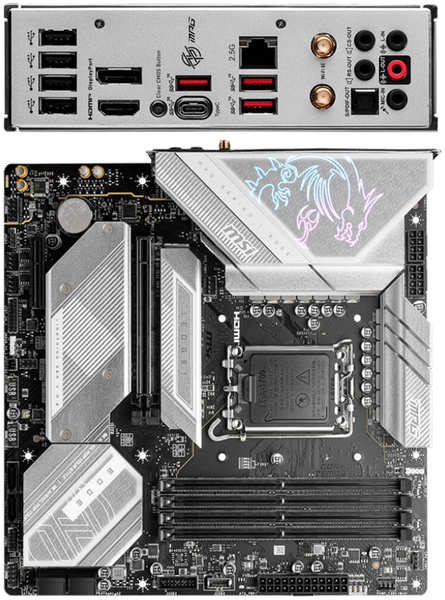 Материнская плата MSI MPG B760M Edge Ti WiFi B760 Socket-1700 2xDDR5, 6xSATA3, RAID, 3хM.2, 1xPCI-E16x, 3xUSB3.2, 1xUSB3.2 Type C, WiFi, DP, HDMI, 2.5Glan, mATX