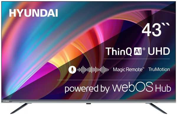 Телевизор 43″Hyundai H-LED43BU7100 (4K UHD 3840x2160, Smart TV)