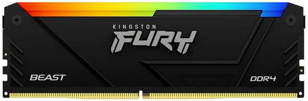 Модуль памяти DIMM 16Gb DDR4 PC21300 2666MHz Kingston Fury Beast RGB (KF426C16BB12A/16)