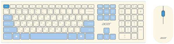 Клавиатура+мышь Acer OCC205 Wireless White/Blue 11754341