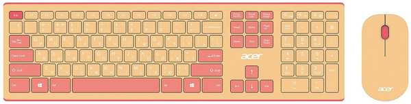 Клавиатура+мышь Acer OCC205 Wireless Beige/Pink 11754347