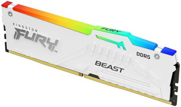 Модуль памяти DIMM 16Gb DDR5 PC48000 6000MHz Kingston Fury Beast RGB White (KF560C40BWA/16) 11754446