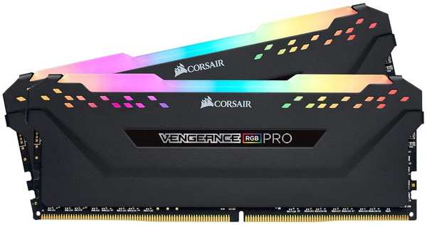 Модуль памяти DIMM 32Gb 2х16Gb DDR4 PC25600 3200MHz Corsair Vengeance RGB Pro Gaming Black (CMW32GX4M2E3200C16) 11754502