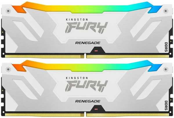 Модуль памяти DIMM 32Gb 2х16Gb DDR5 PC51200 6400MHz Kingston Fury Renegade RGB (KF564C32RWAK2-32)