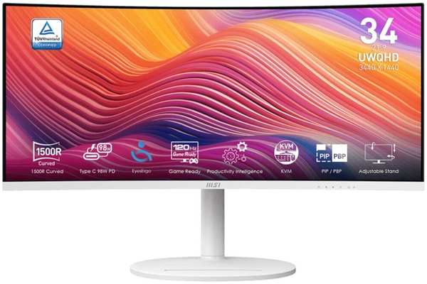 Монитор 34″MSI Modern MD342CQPW VA 3440x1440 1ms HDMI, DisplayPort, USB Type-C