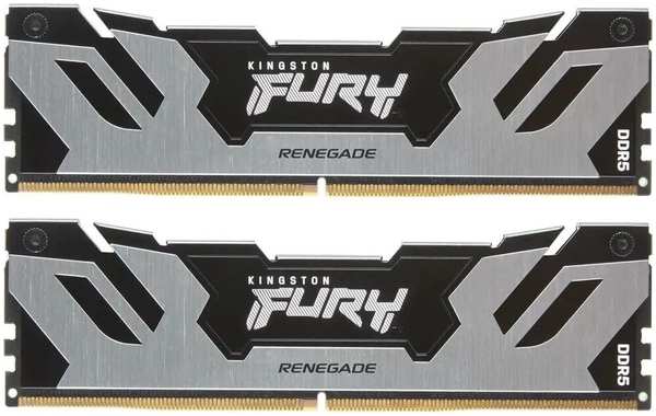 Модуль памяти DIMM 96Gb 2х48Gb DDR5 PC51200 6400MHz Kingston Fury Renegade Silver (KF564C32RSK2-96)