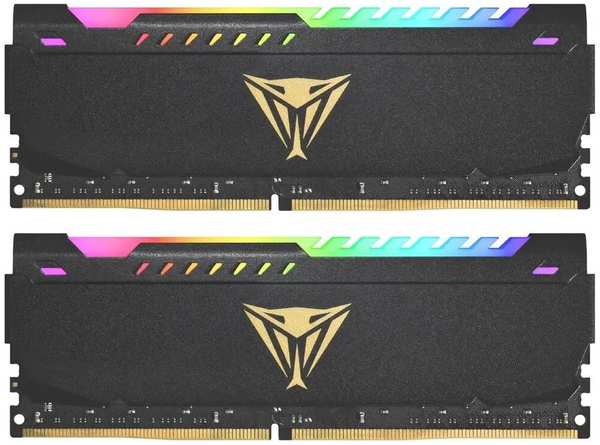 Модуль памяти DIMM 64Gb 2х32Gb DDR4 PC25600 3200MHz Patriot Memory Viper Steel RGB (PVSR464G320C8K)