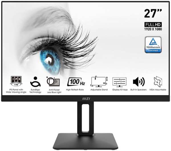 Монитор 27″MSI PRO MP271AP IPS 1920x1080 1ms HDMI, DisplayPort, VGA