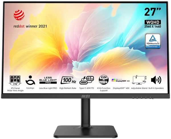 Монитор 27″MSI Modern MD272QXP IPS 2560x1440 1ms HDMI, DisplayPort, USB Type-C