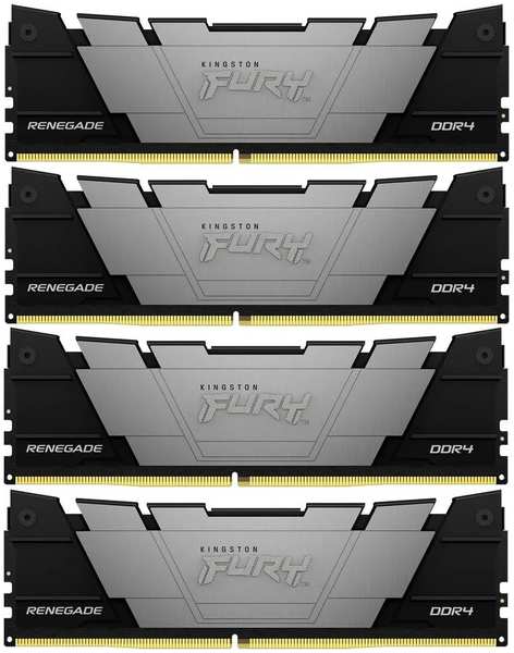 Модуль памяти DIMM 128Gb 4х32Gb DDR4 PC25600 3200MHz Kingston Fury Renegade Black (KF432C16RB2K4/128) 11758556