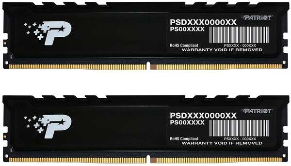 Модуль памяти DIMM 64Gb 2x32Gb DDR5 PC38400 4800MHz Patriot Memory (PSP564G4800KH1)