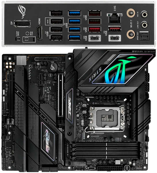 Материнская плата ASUS ROG Strix Z790-F Gaming WiFi II Z790 Socket-1700 4xDDR5, 4xSATA3, RAID, 5xM.2, 3xPCI-E16x, 6xUSB3.2, 2xUSB3.2 Type C, DP, HDMI, WiFi, Glan, ATX