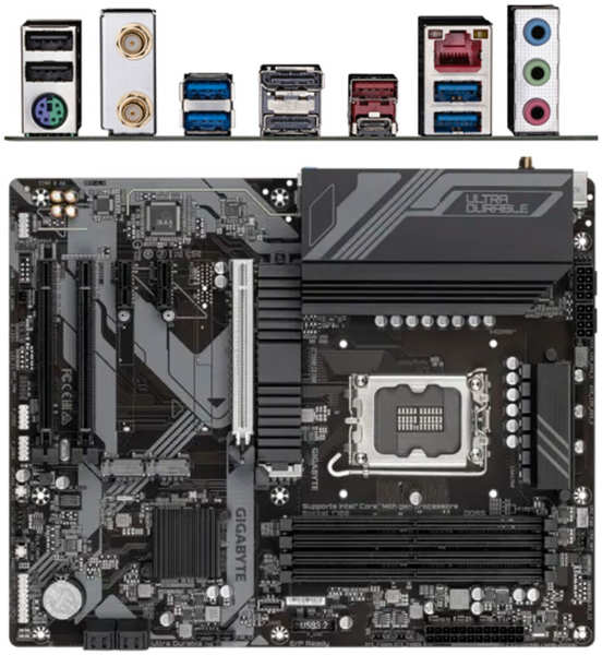 Материнская плата Gigabyte Z790 D AX Z790 Socket-1700 4xDDR5, 4xSATA3, RAID, 3хM.2, 3xPCI-E16x, 5xUSB3.2, 1xUSB3.2 Type C, DP, HDMI, WiFi, 2.5Glan, ATX