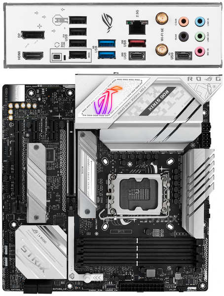 Материнская плата ASUS ROG Strix B760-G Gaming WiFi B760 Socket-1700 4xDDR4, 4xSATA3, RAID, 2xM.2, 4xPCI-E16x, 3xUSB3.2, 2xUSB3.2 Type C, DP, HDMI, WiFi, 2.5Glan, mATX