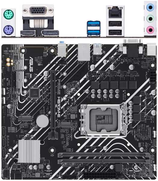 Материнская плата ASUS Prime H610M-E-CSM H610 Socket-1700 2xDDR5, 4xSATA3, 2xM.2, 1xPCI-E16x, 2xUSB3.2, D-Sub, DP, HDMI, Glan, mATX