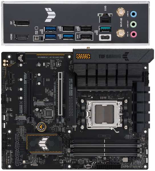 Материнская плата ASUS TUF Gaming B650-E WiFi B650 Socket AM5 4xDDR5, 4xSATA3, 3xM.2, 3xPCI-E16x, 4xUSB3.2, 1xUSB3.2 Type C, DP, HDMI, WiFi, 2.5Glan, ATX